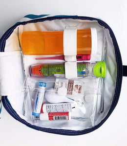 Pill Bottle Organizer, Medicine Bag Large, Travel Medicine Organizer  Storage Bag, Lockable Padded Prescription Medication Bag, Holds 20 Medicine