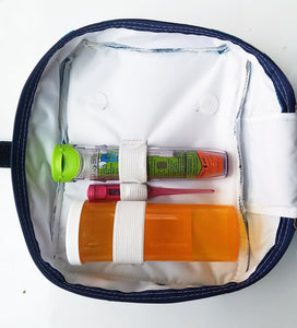 Pill Bottle Organizer, Medicine Bag Large, Travel Medicine Organizer  Storage Bag, Lockable Padded Prescription Medication Bag, Holds 20 Medicine